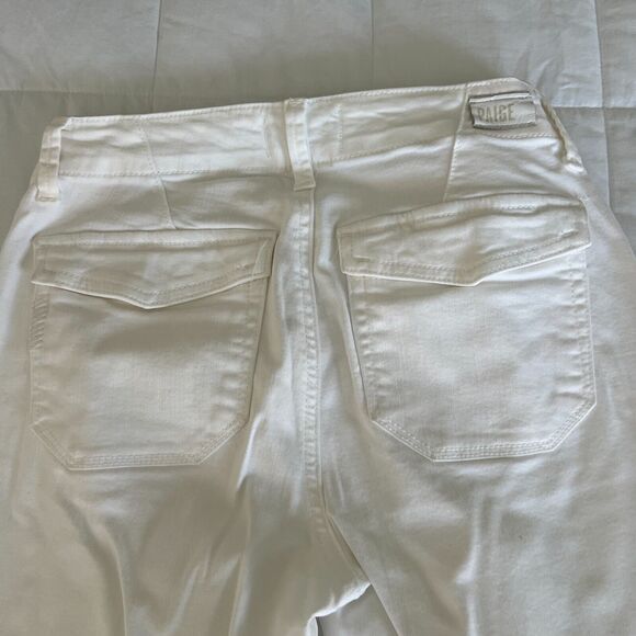 Paige Mayslie Jogger Pants White Women's Size 24 - Picture 6 of 9